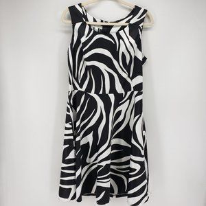 Dress Barn | Zebra Print Dress | Black/White
